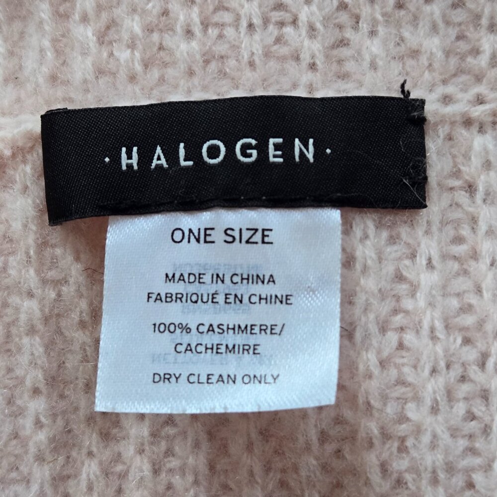 Halogen PINK Cashmere Shaker Stitch Infinity Scarf Pale Pink - Picture 3 of 7